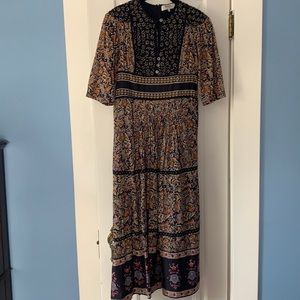 Sea Floral Tiered Dress